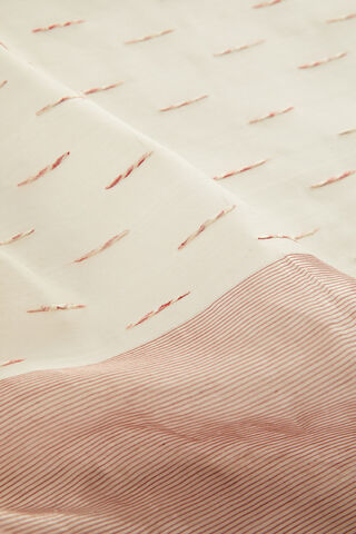 White Woven Pure Silk Cotton Eknaliya Chanderi Saree thumbnail image number null