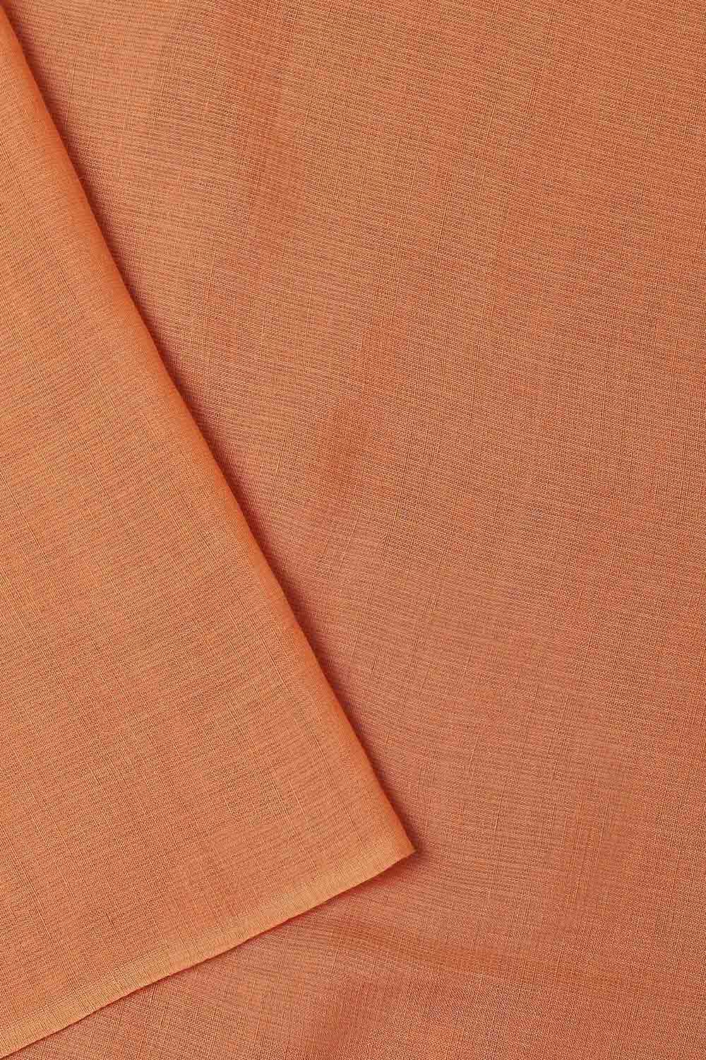 Orange Tussar Printed Unstitched Suit Set image number null