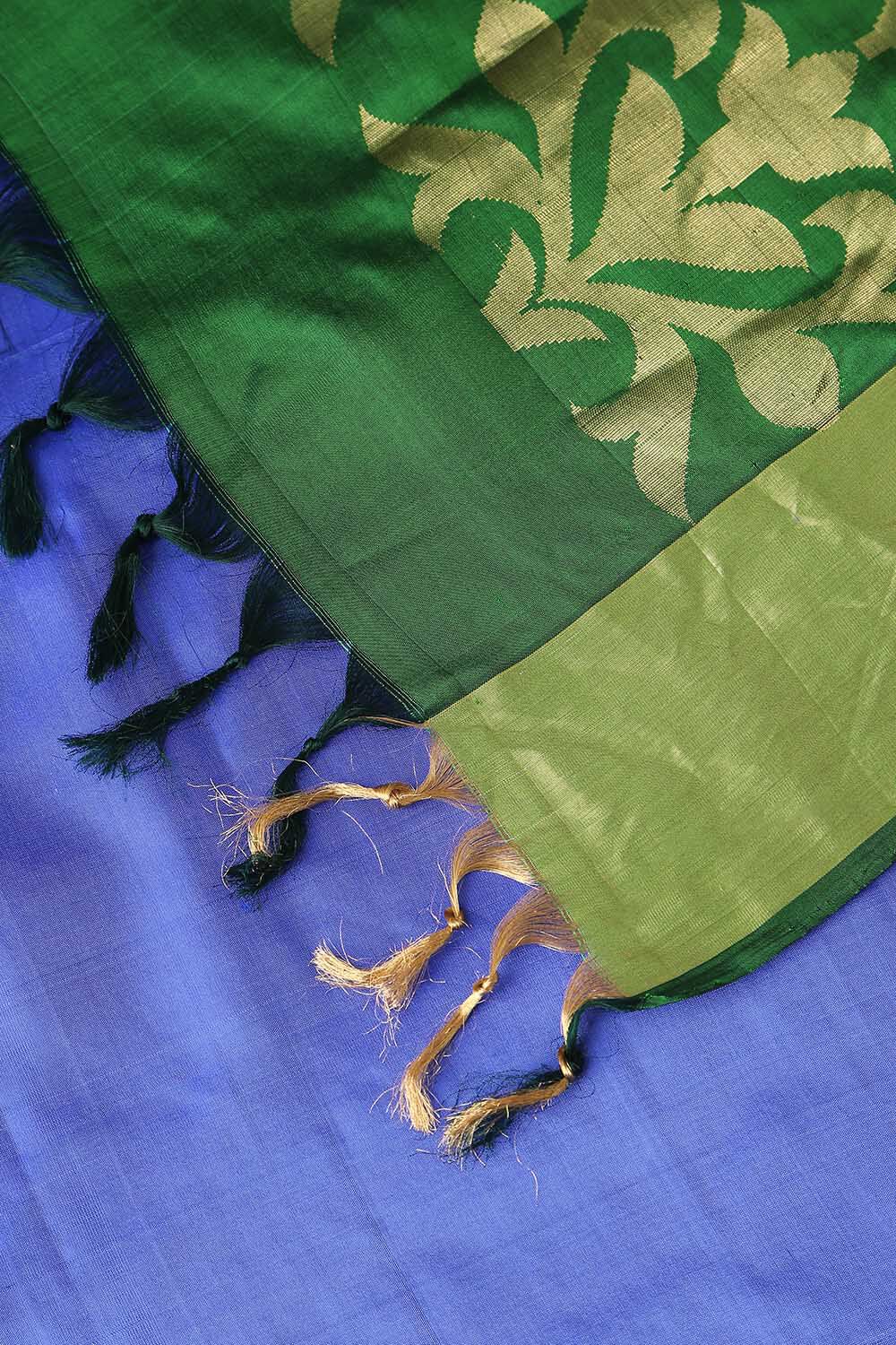 Blue Pure Silk South Saree image number null