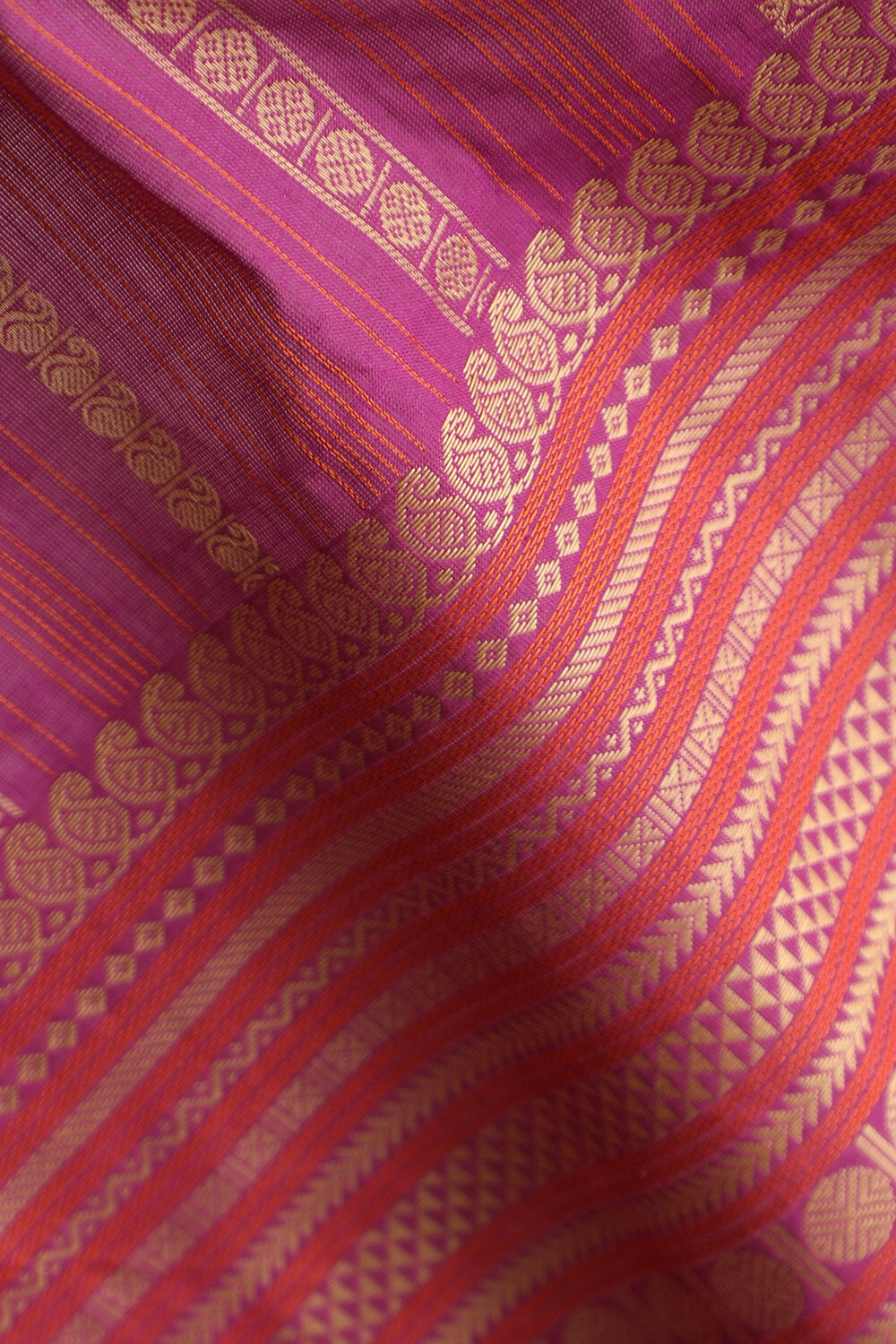 Purple South Pure Cotton Woven Saree image number null