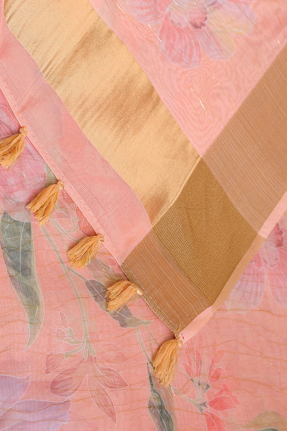 Pink Pure Embroidered Saree image number null