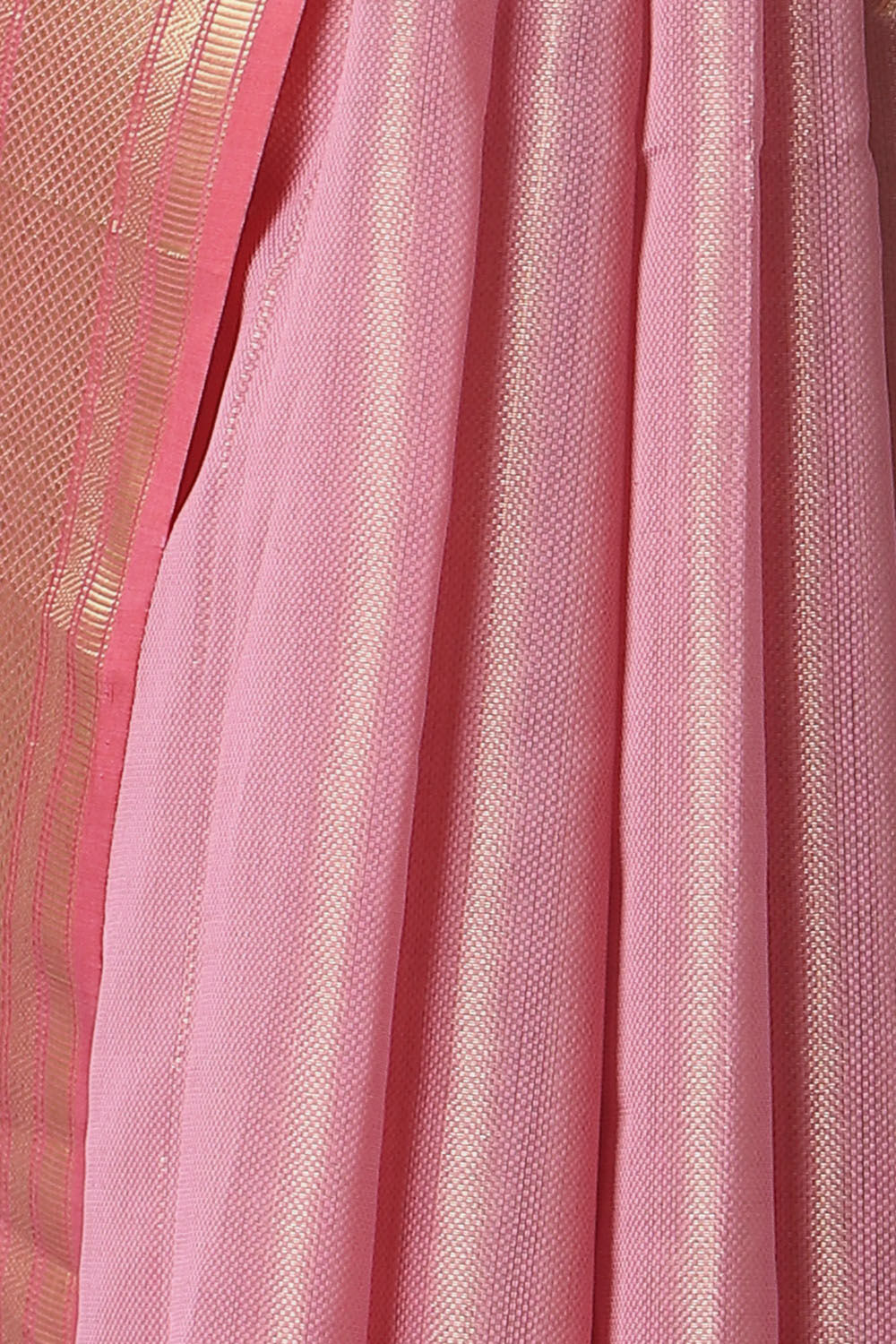 Light Pink Pure Silk Cotton Maheshwari Saree image number null