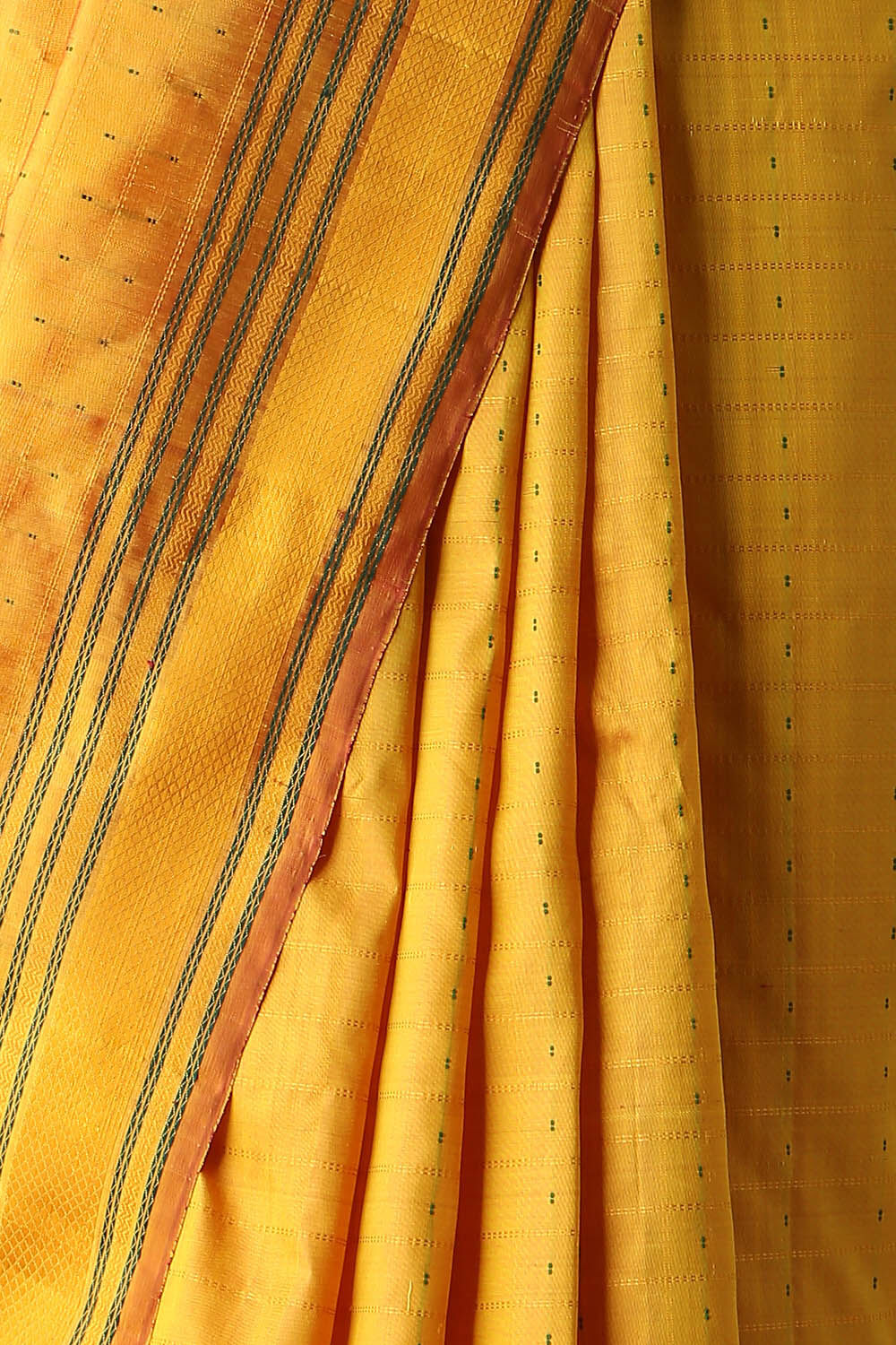 Yellow Pure Silk Kanjivaram Saree image number null