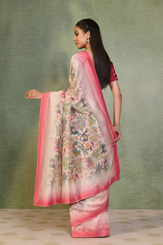 Beige Embroidered Pure Silk Cotton Saree thumbnail image number null