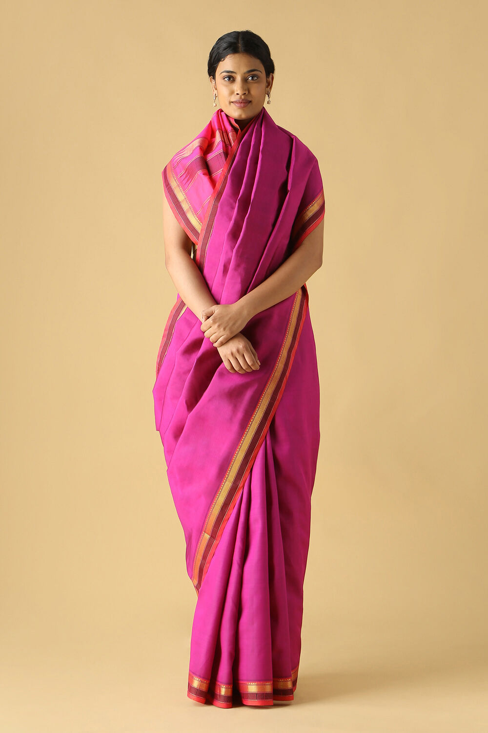 Pink Pure Silk Kanjivaram Saree image number null
