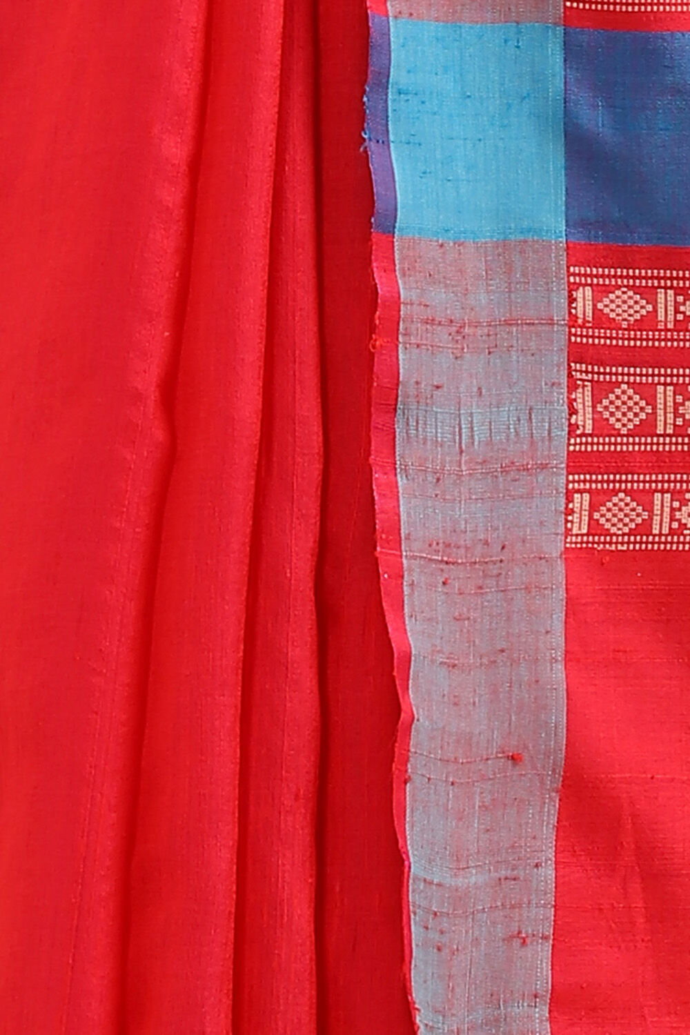 Red Pure Silk Woven Saree image number null