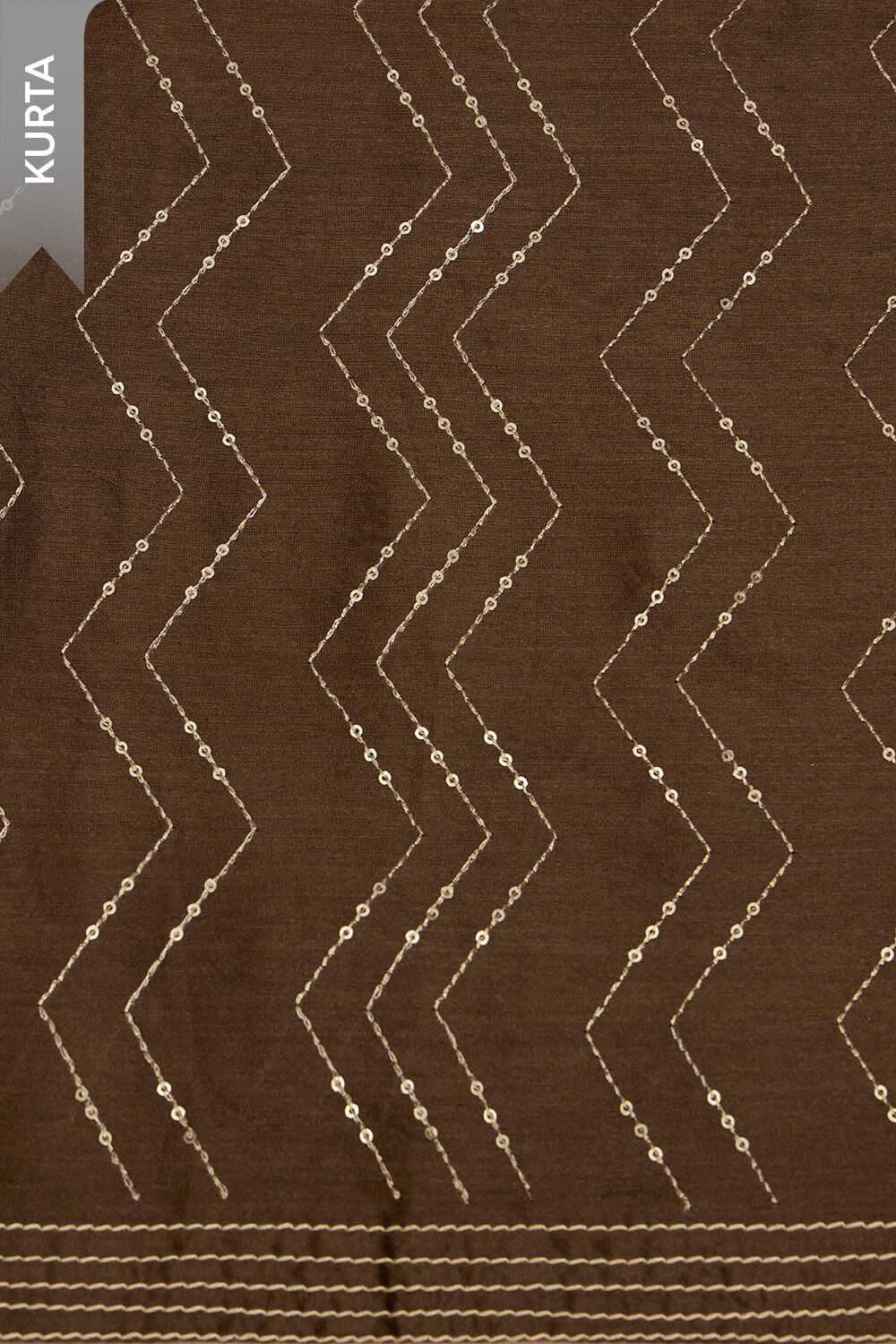 Brown Pure Silk Cotton Embroidered Unstitched Suit Set image number null