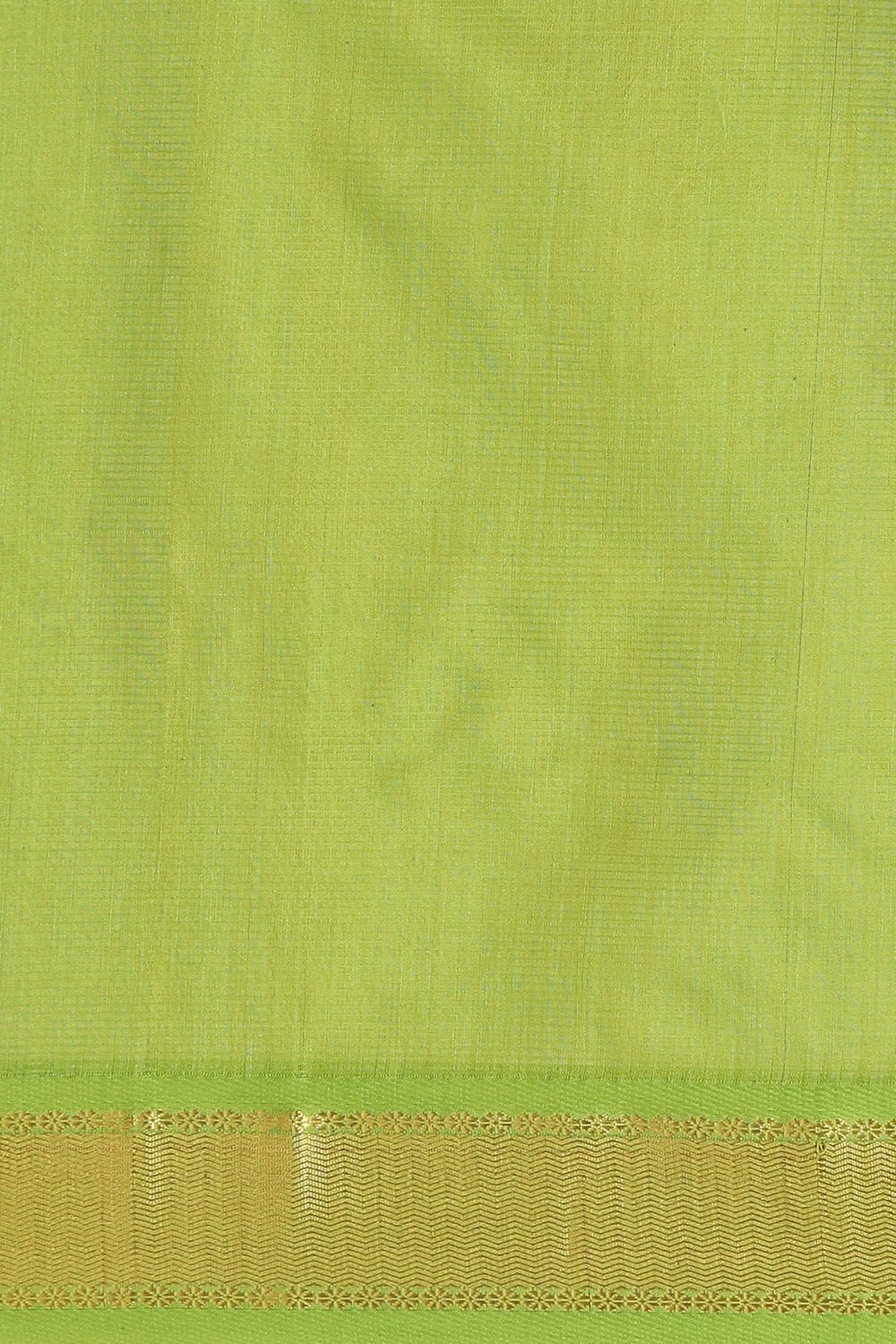 Light Green Pure Silk Cotton Maheswari Saree image number null