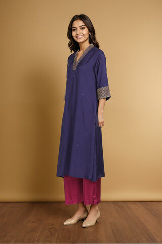 Blue Viscose Sequin Kurta thumbnail image number null