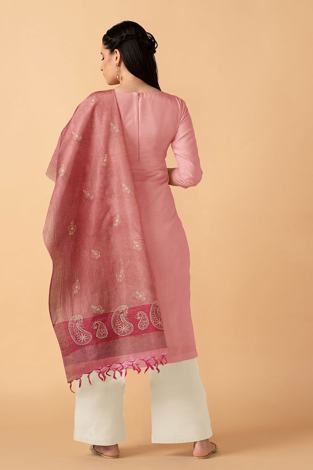 Black Bagru Cotton Dupatta image number null