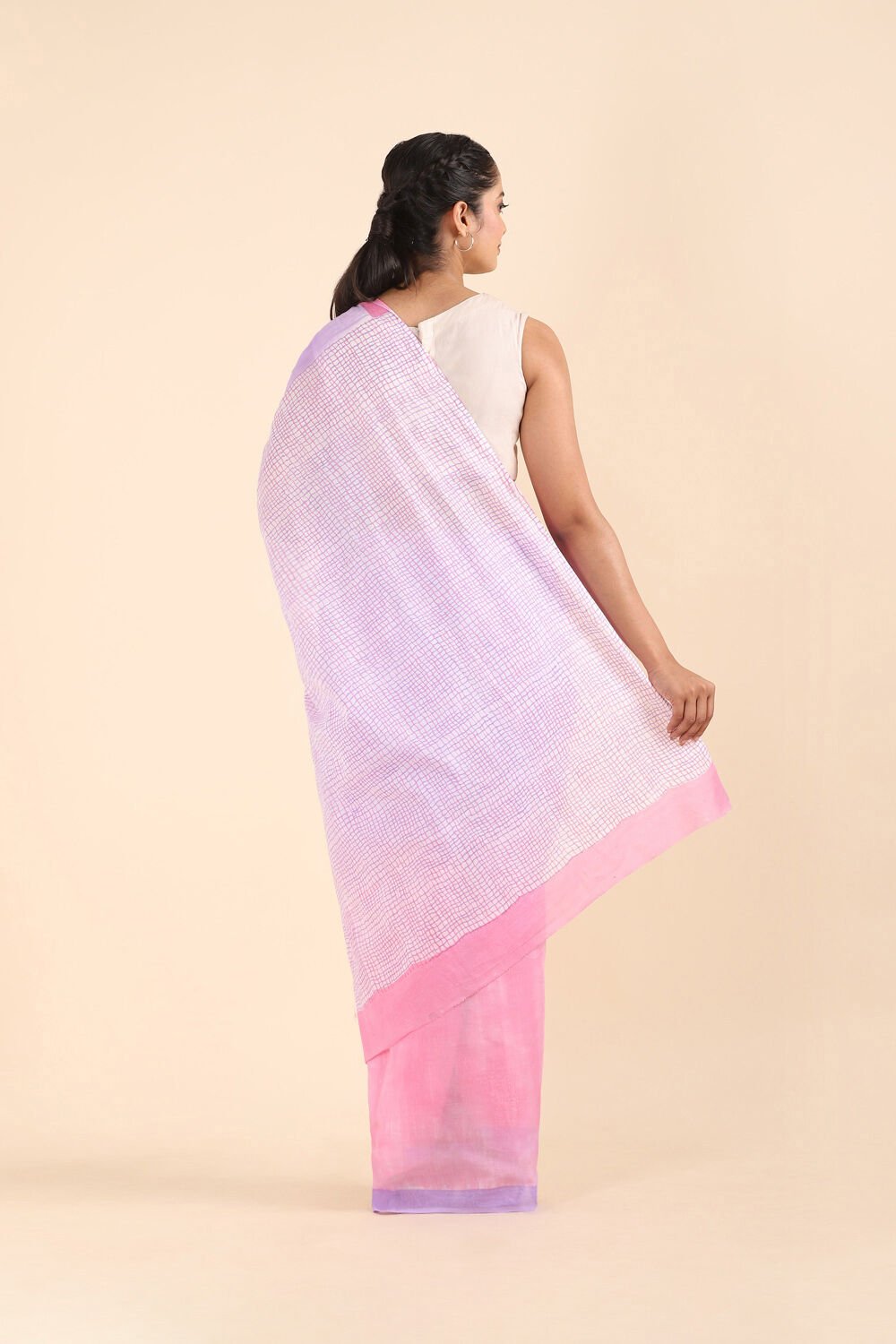 Multicolored Pure Cotton Mulmul Printed Saree image number null