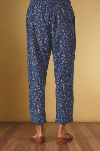 Blue Pure Cotton Ajrakh Trouser thumbnail image number null