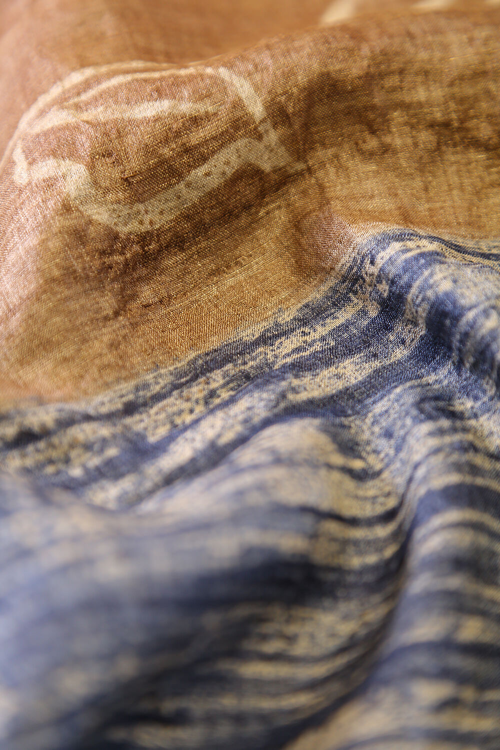 Sapphire Blue Pure Tussar Silk Suit Set image number null
