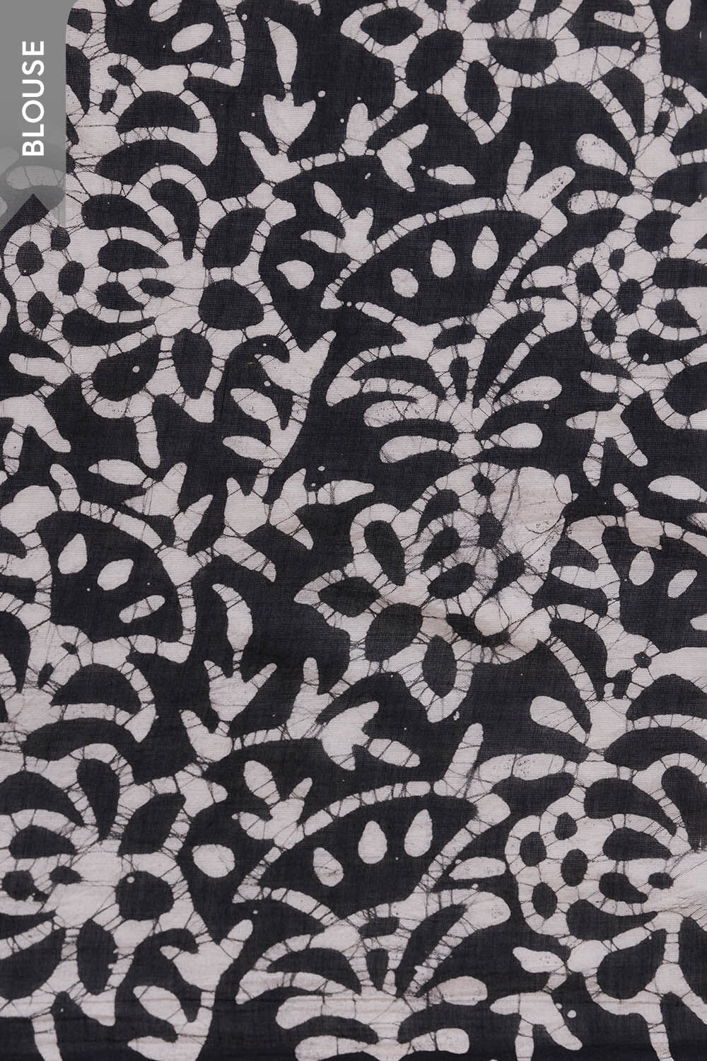Black Ujjain Pure Cotton Batik Saree image number null