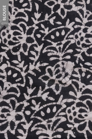 Black Ujjain Pure Cotton Batik Saree thumbnail image number null