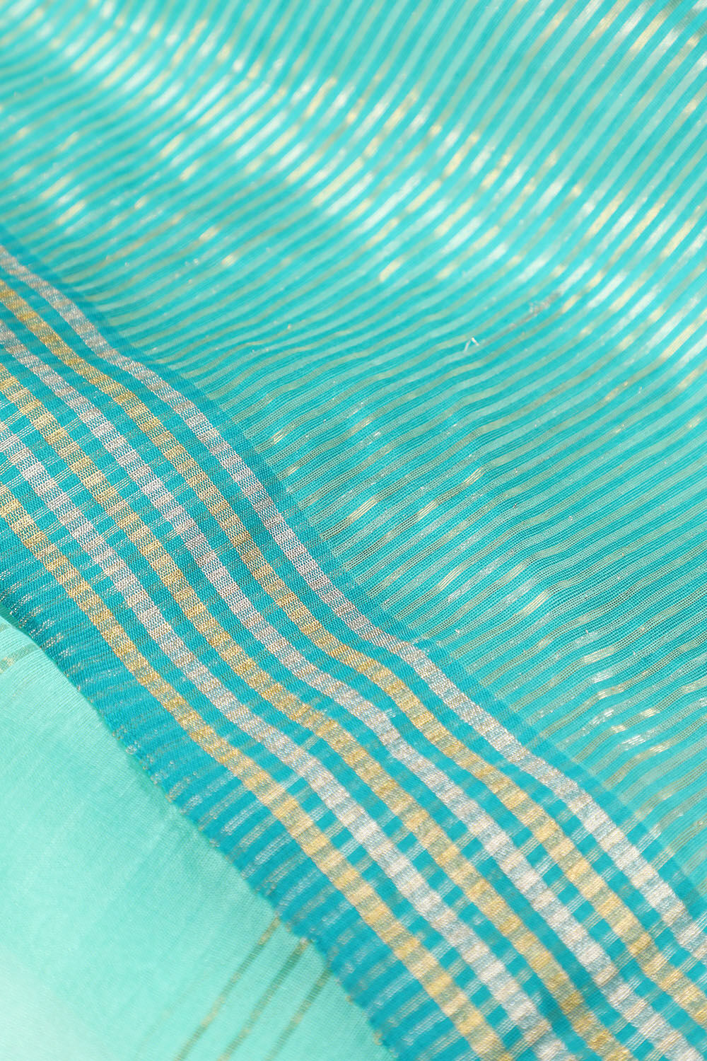 Light Green Woven Pure Silk Cotton Chanderi Saree image number null