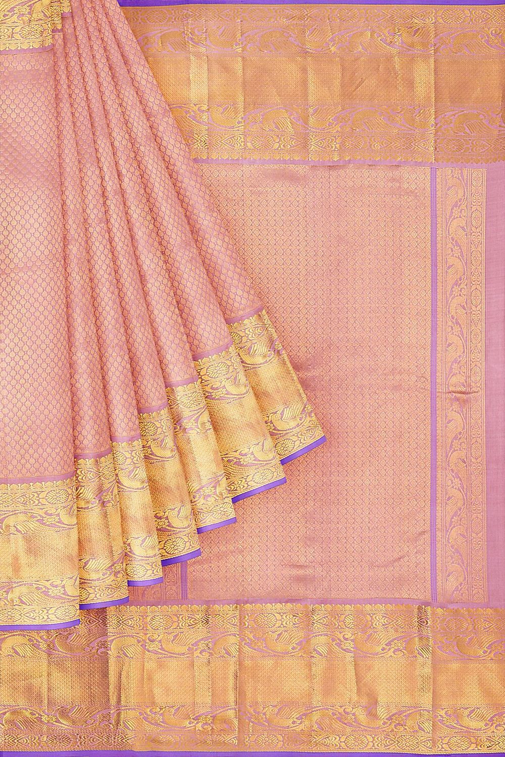 Light Pink Pure Silk Kanjivaram Saree image number null