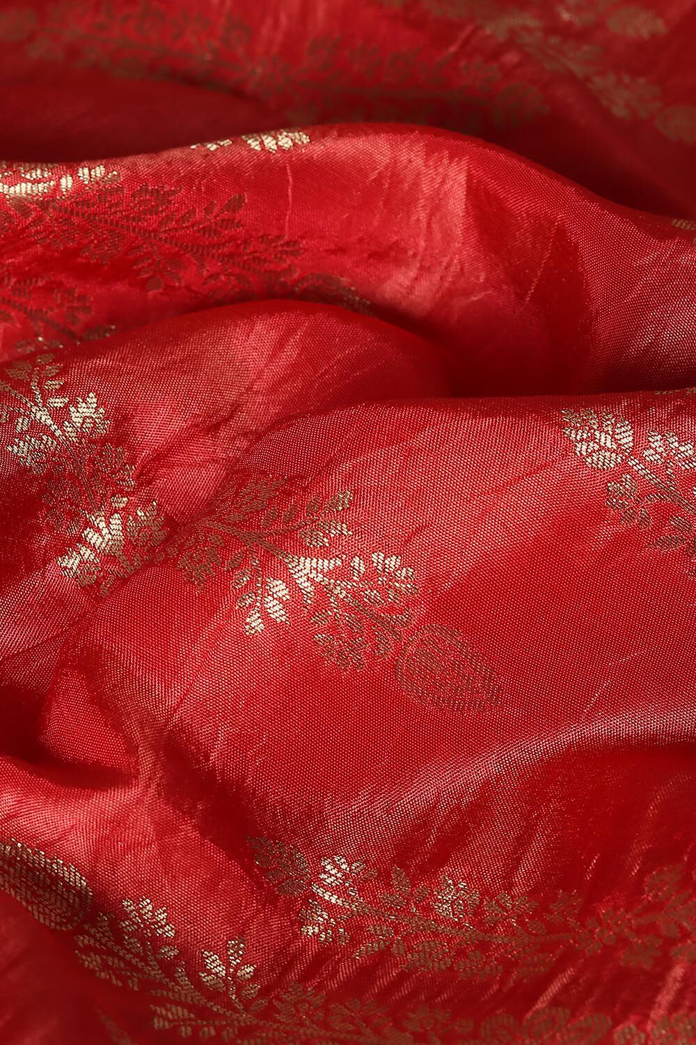Red Luxe Woven Saree image number null