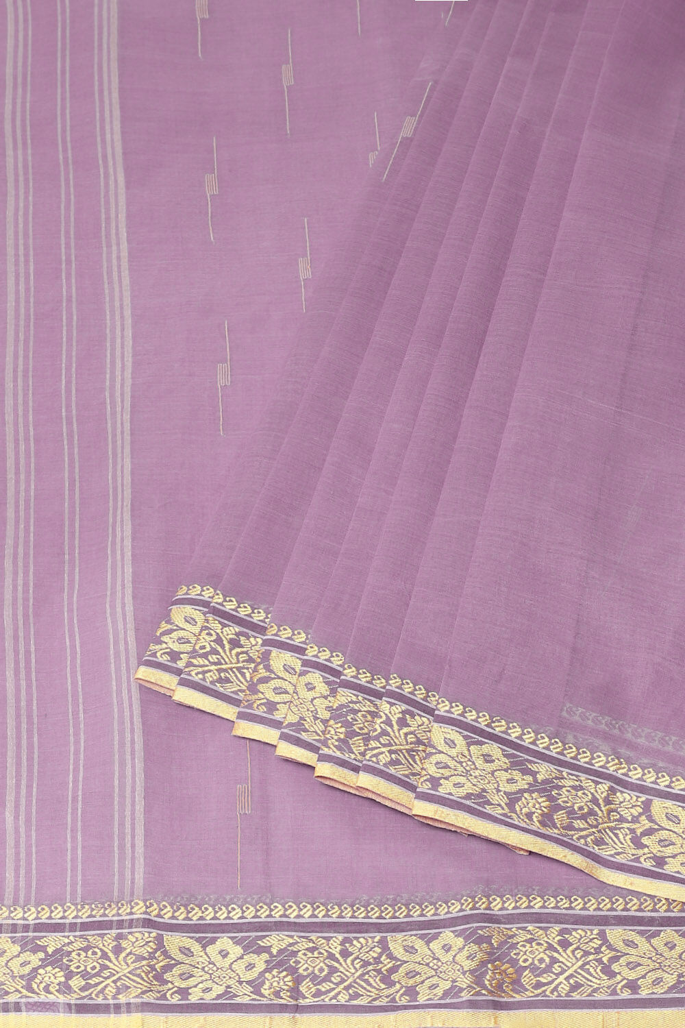 Violet Pure Cotton Bengal Saree image number null