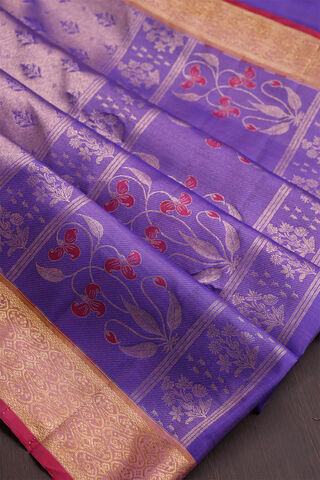 Purple Kanjivaram Silk Saree image number