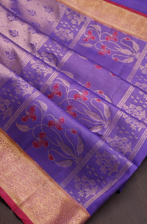 Purple Kanjivaram Silk Saree