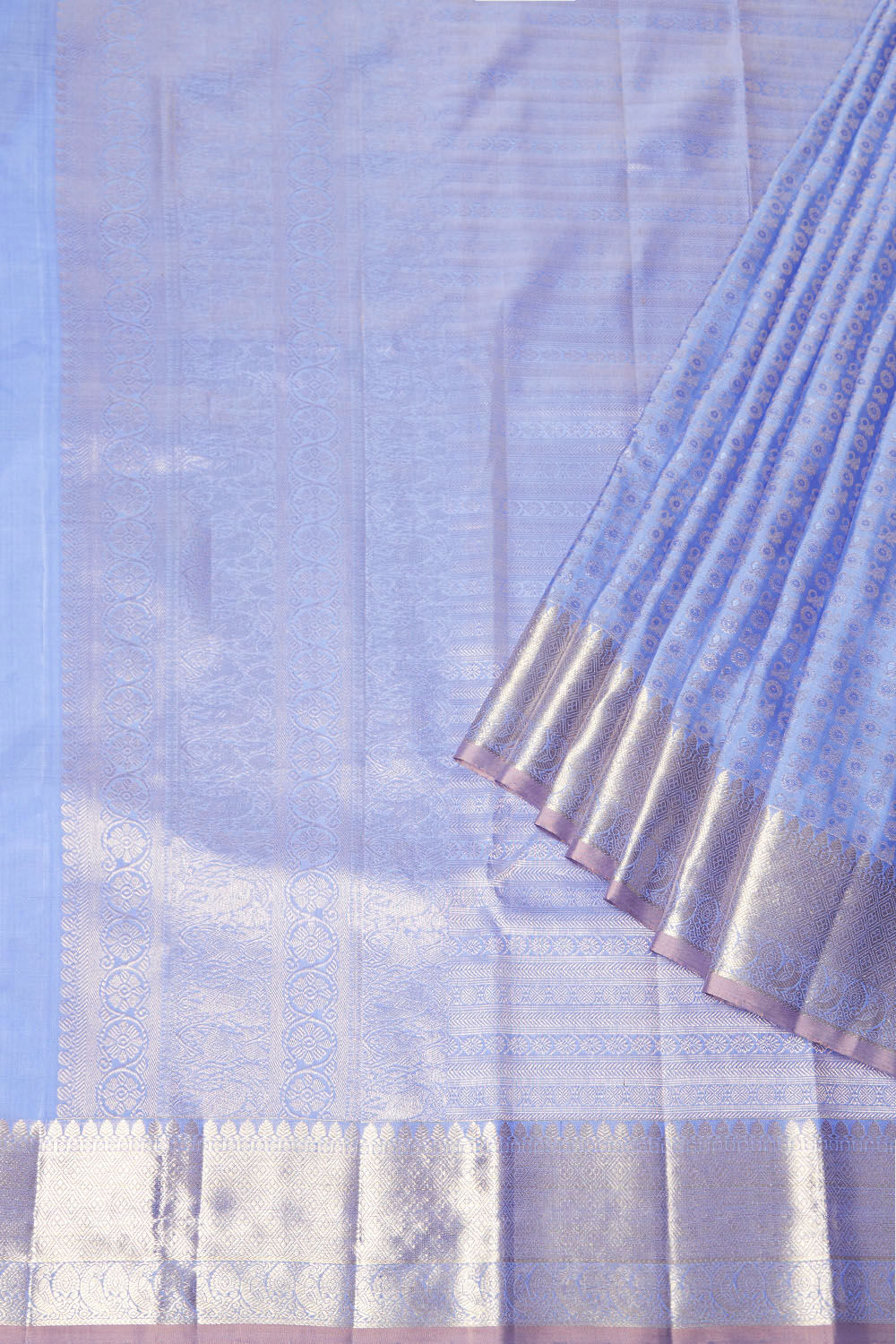 Light Violet Pure Silk Kanjivaram Saree image number null