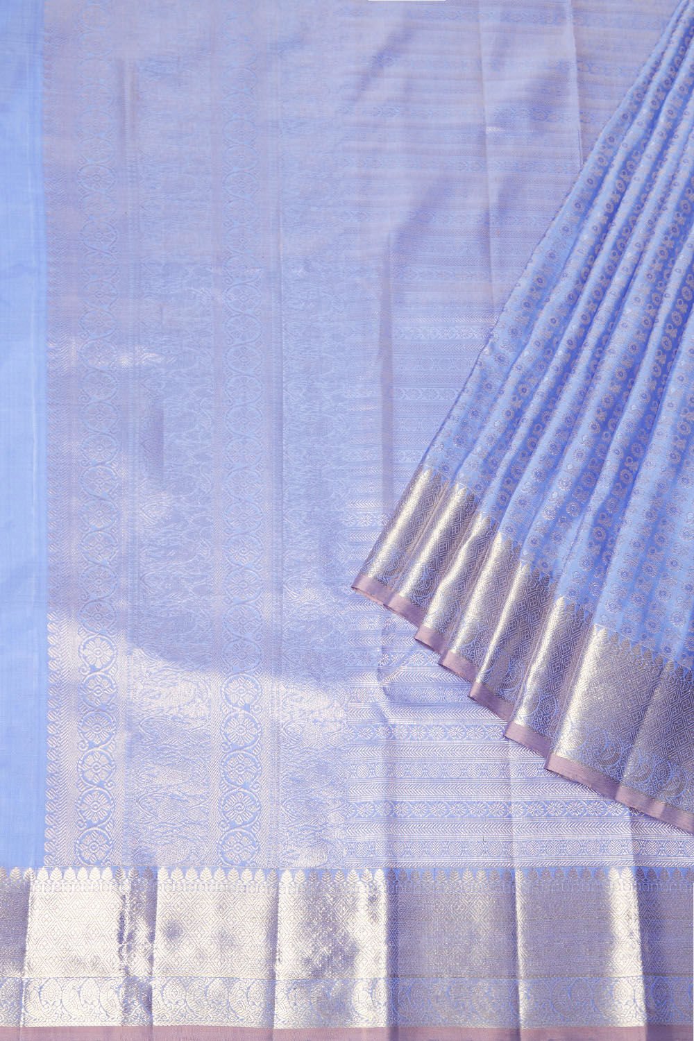 Light Violet Pure Silk Kanjivaram Saree image number null