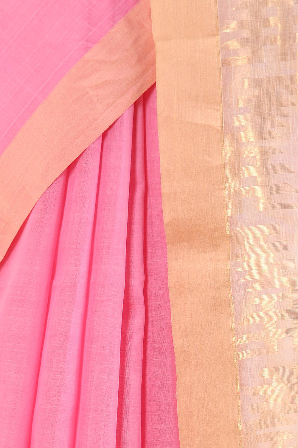 Pink Pure Silk Cotton Bengal Saree image number null