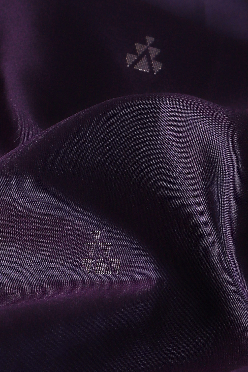 Dark Violet Pure Silk South Saree image number null