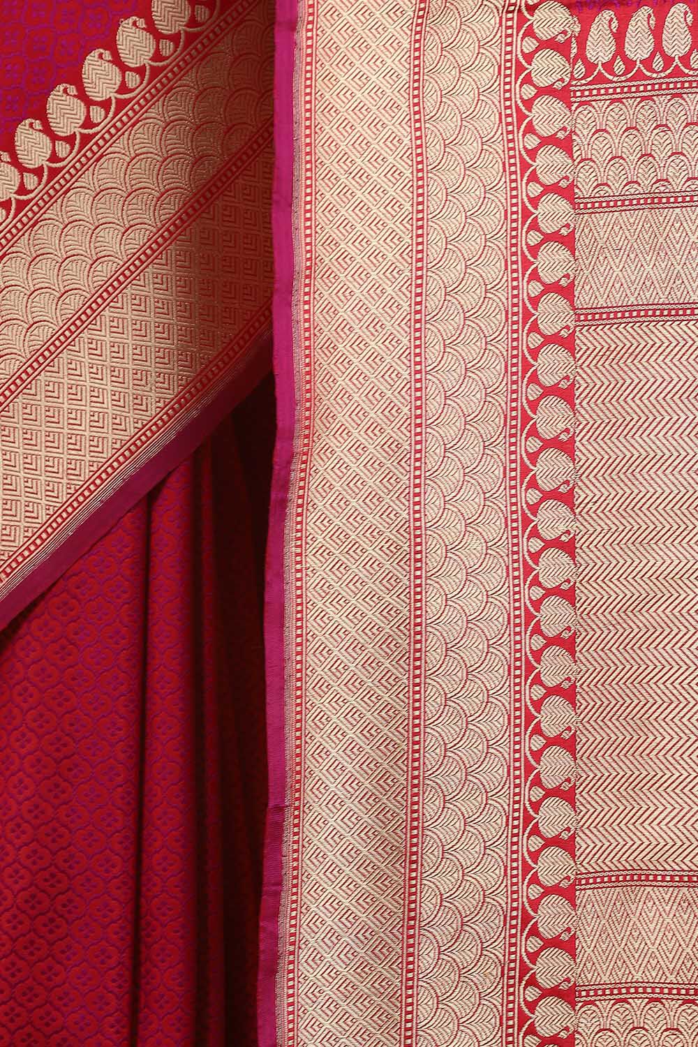 Red Pure Silk Banarasi Saree image number null