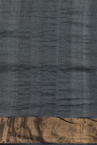 Navy Pure Tussar Silk Hand Painted Saree thumbnail image number null