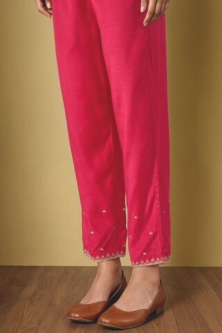 Pink Viscose Aari Trouser thumbnail image number null