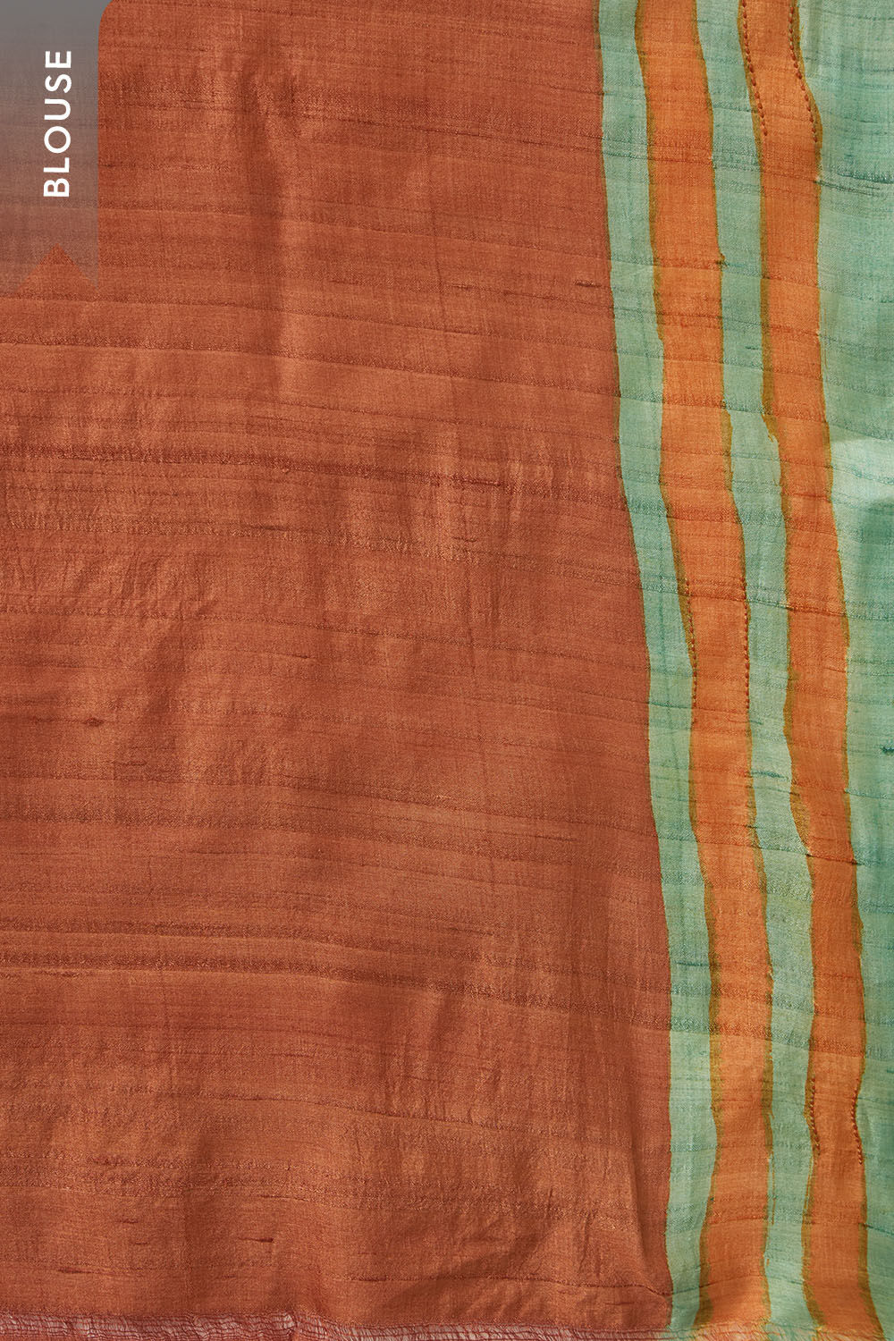 Orange Chattisgarh Pure Tussar Silk Hand Painted Saree image number null