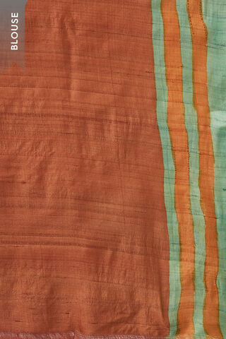 Orange Chattisgarh Pure Tussar Silk Hand Painted Saree thumbnail image number null