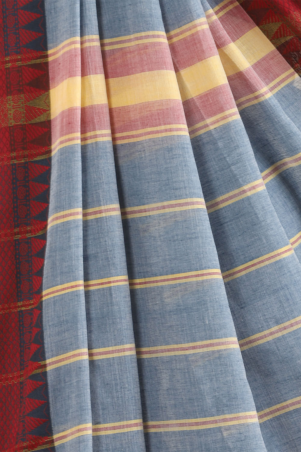 Grey Pure Cotton Bengal Saree image number null