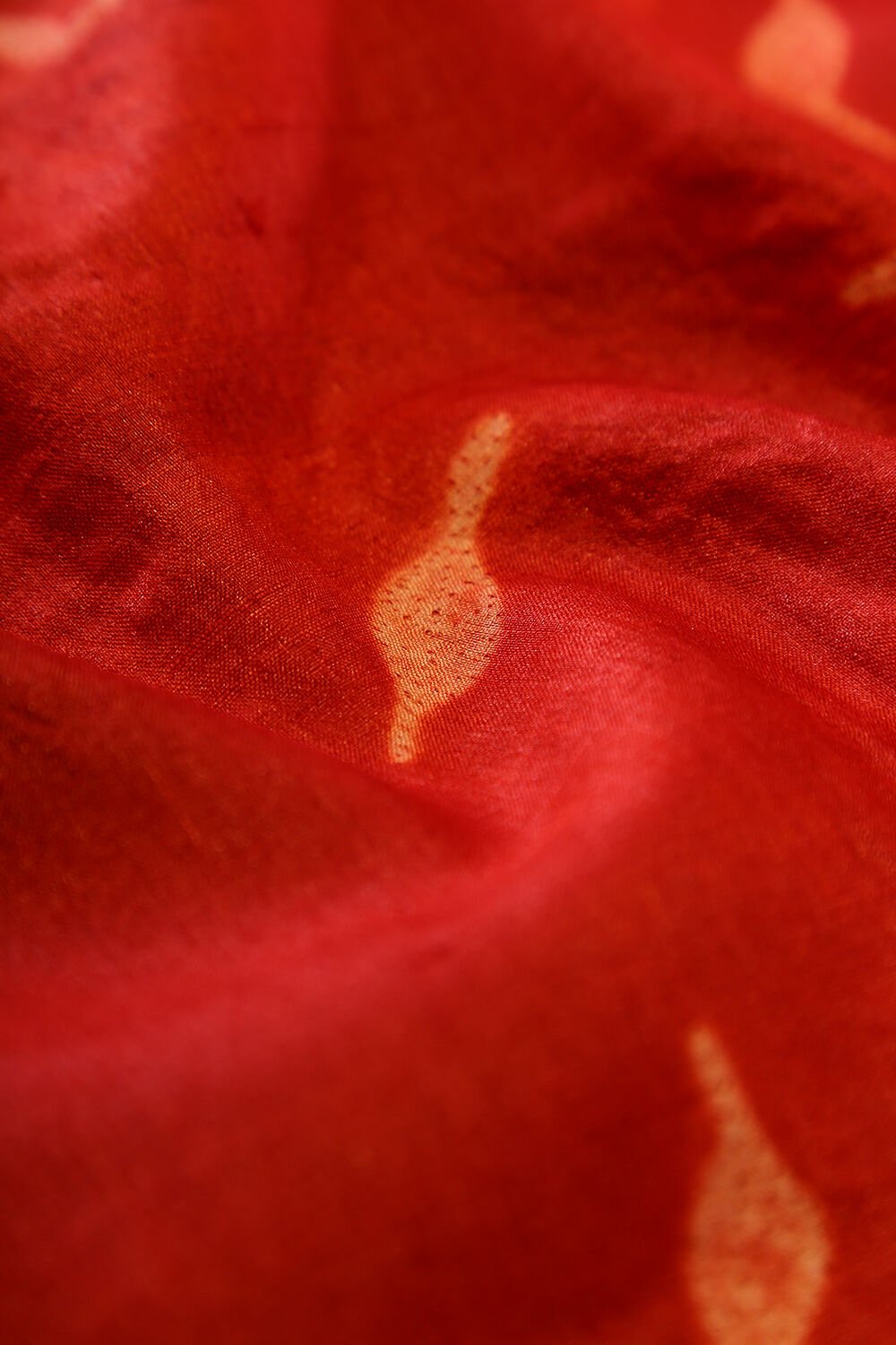 Red Pure Tussar Silk Suit Set image number null