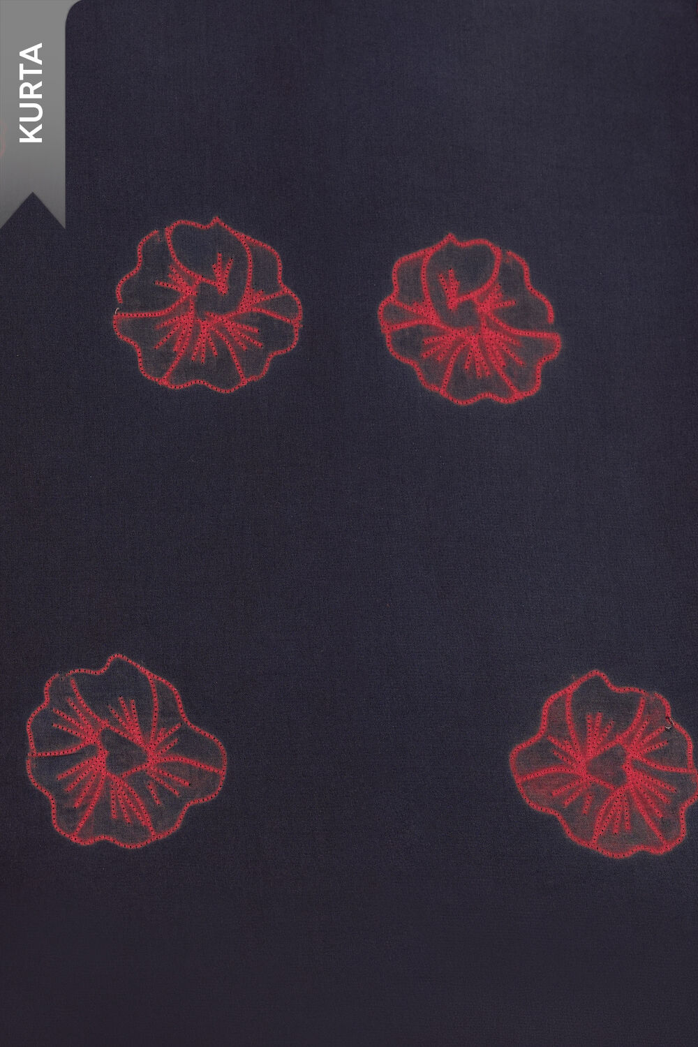 Dark Blue Pure Cotton Tie & Dye Shibori Unstitched Suit Set image number null