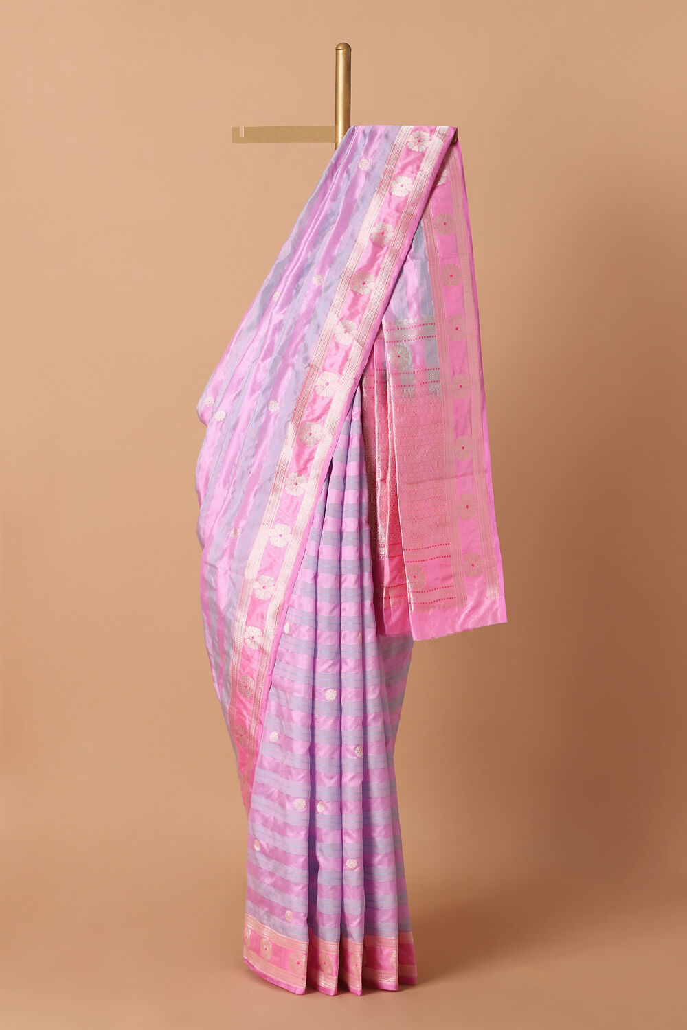 Violet Pure Silk Banarasi Saree image number null