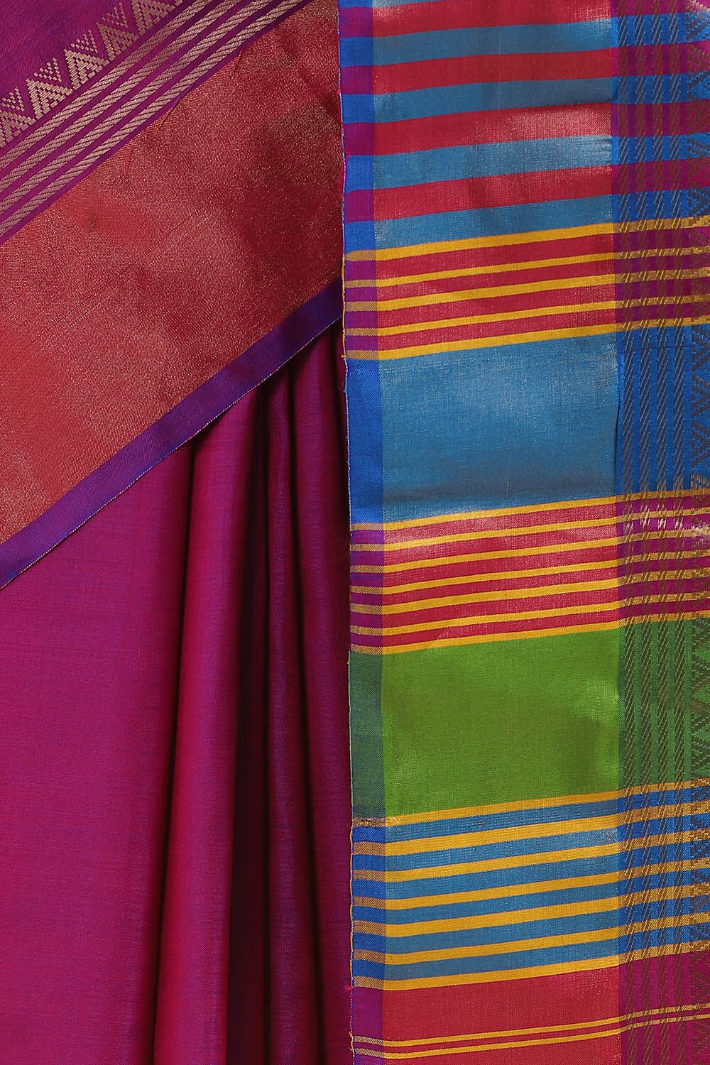 Dark Pure Pink Silk Woven Saree image number null