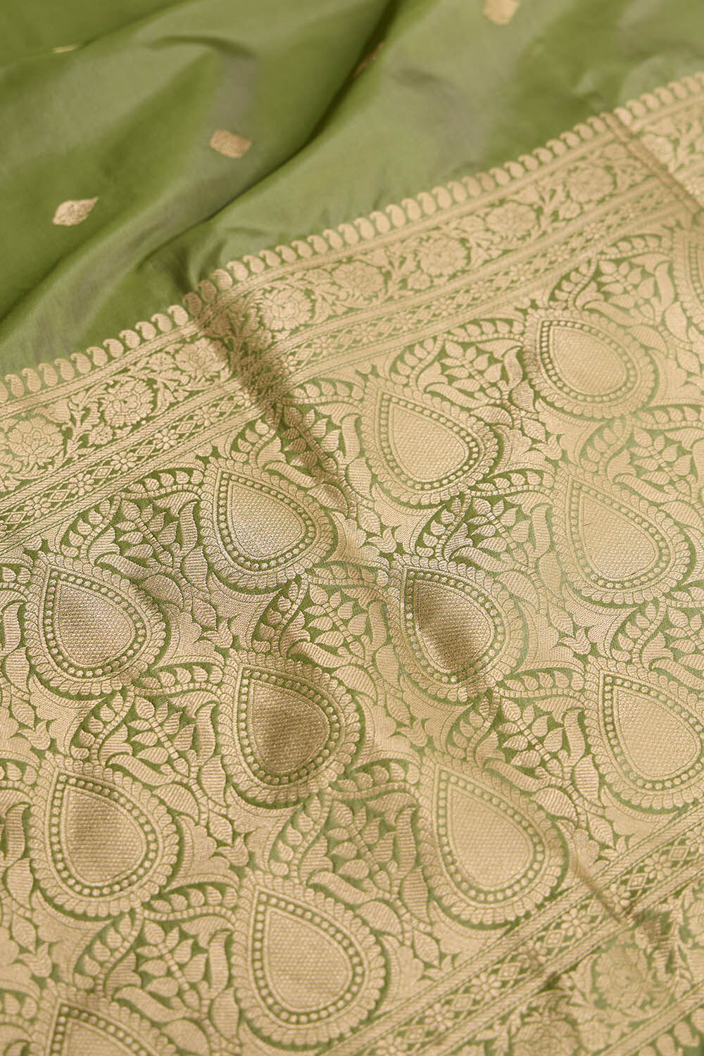 Green Silk Viscose Kadwa Saree image number null