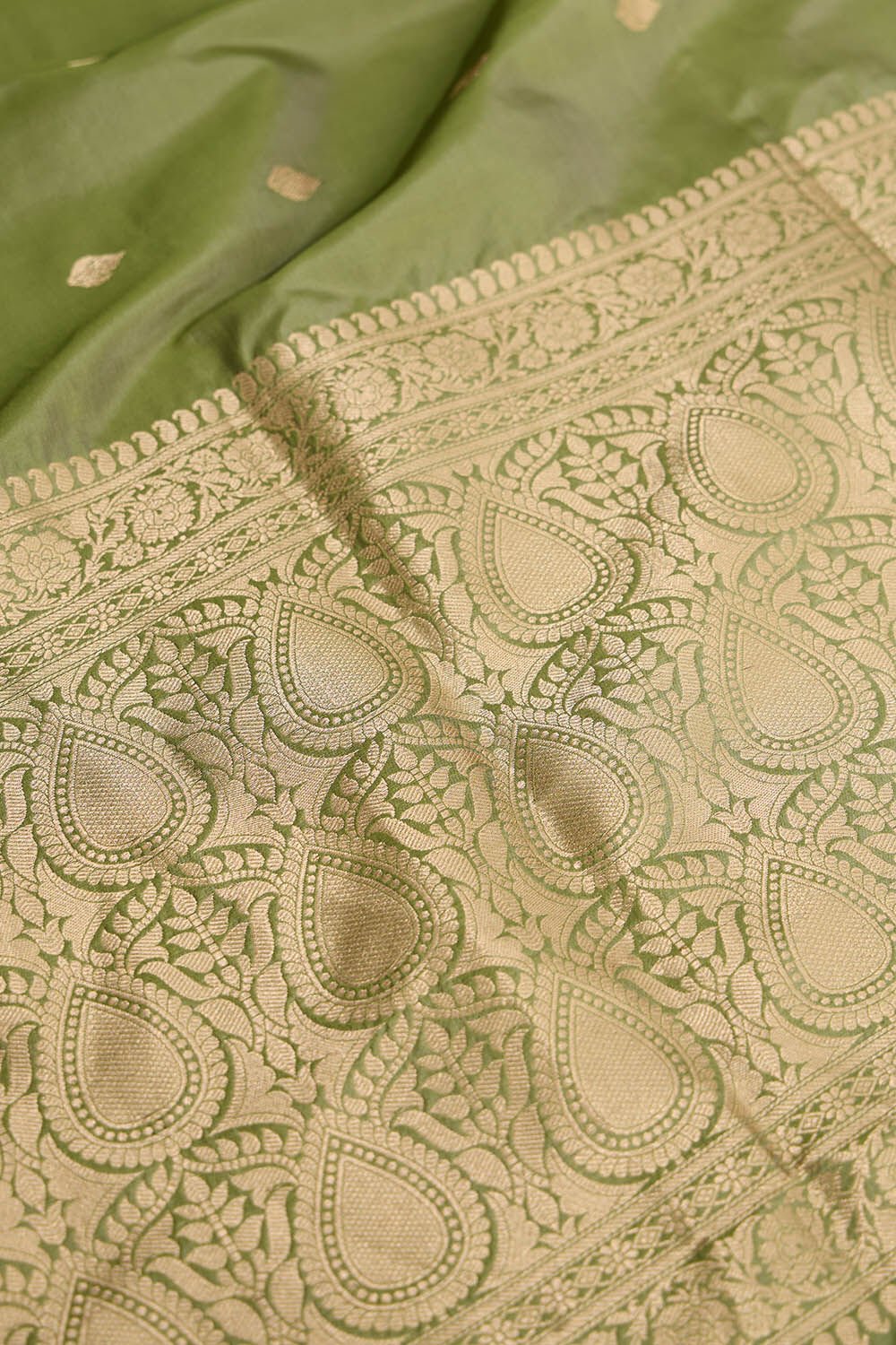 Green Silk Viscose Kadwa Saree image number null