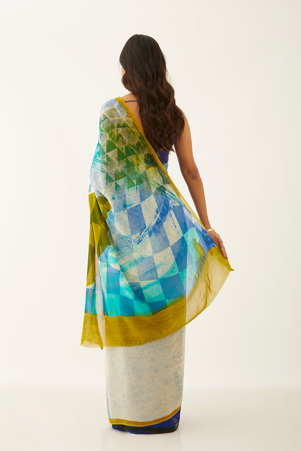 Multicoloured Viscose Georgette Digital Print Saree image number null