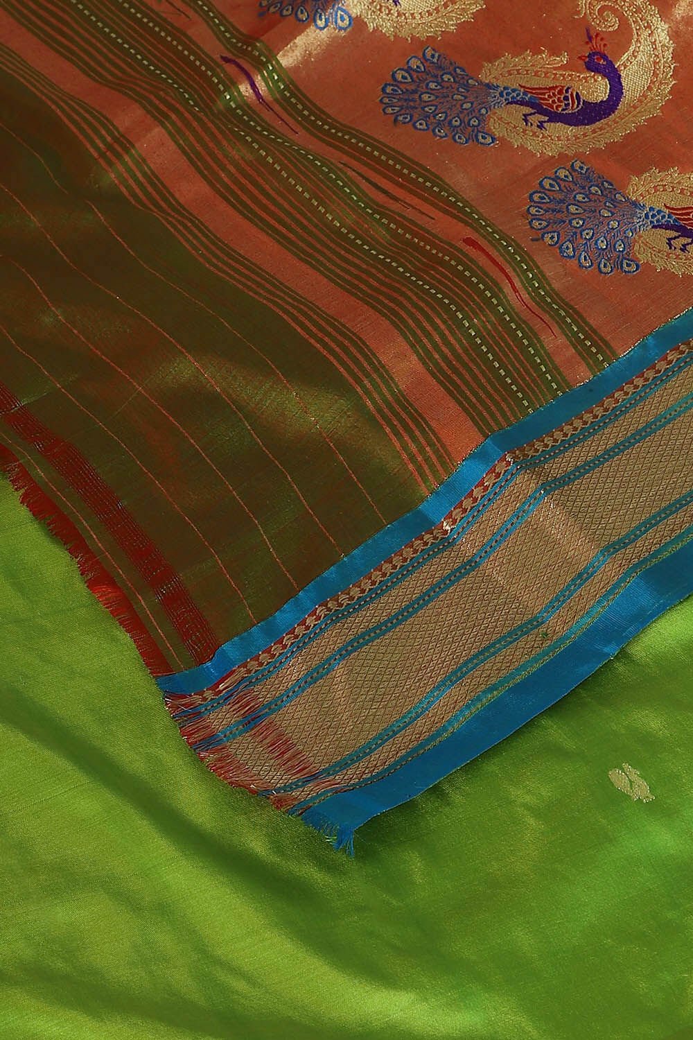 Green Pure Silk Paithani Saree image number null