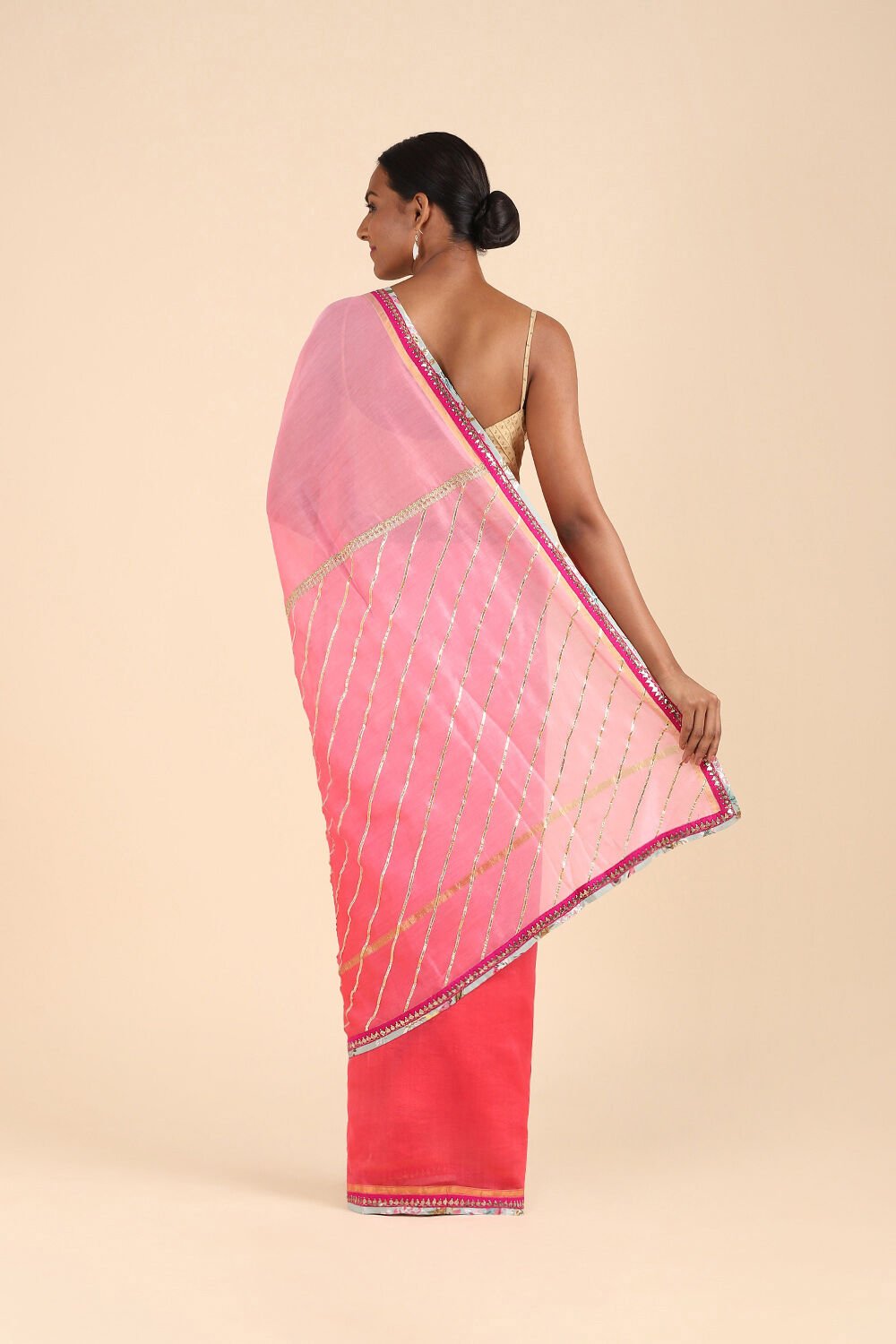 Light Pink Pure Silk Cotton Embroidered Saree image number null