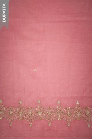 Pink Pure Cotton Embroidered Unstitched Suit Set thumbnail image number null