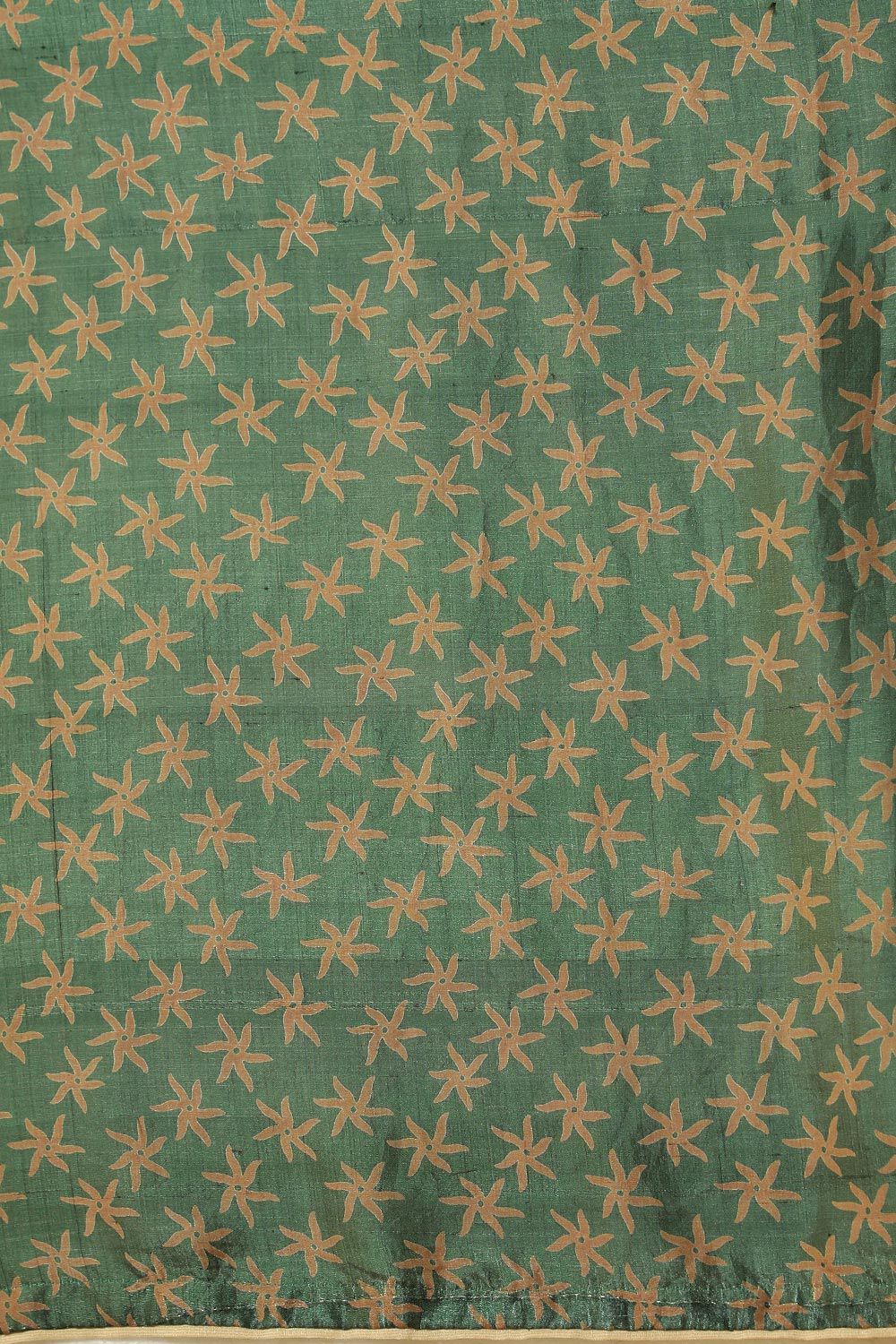 Green Pure Silk Hand Painted Saree image number null