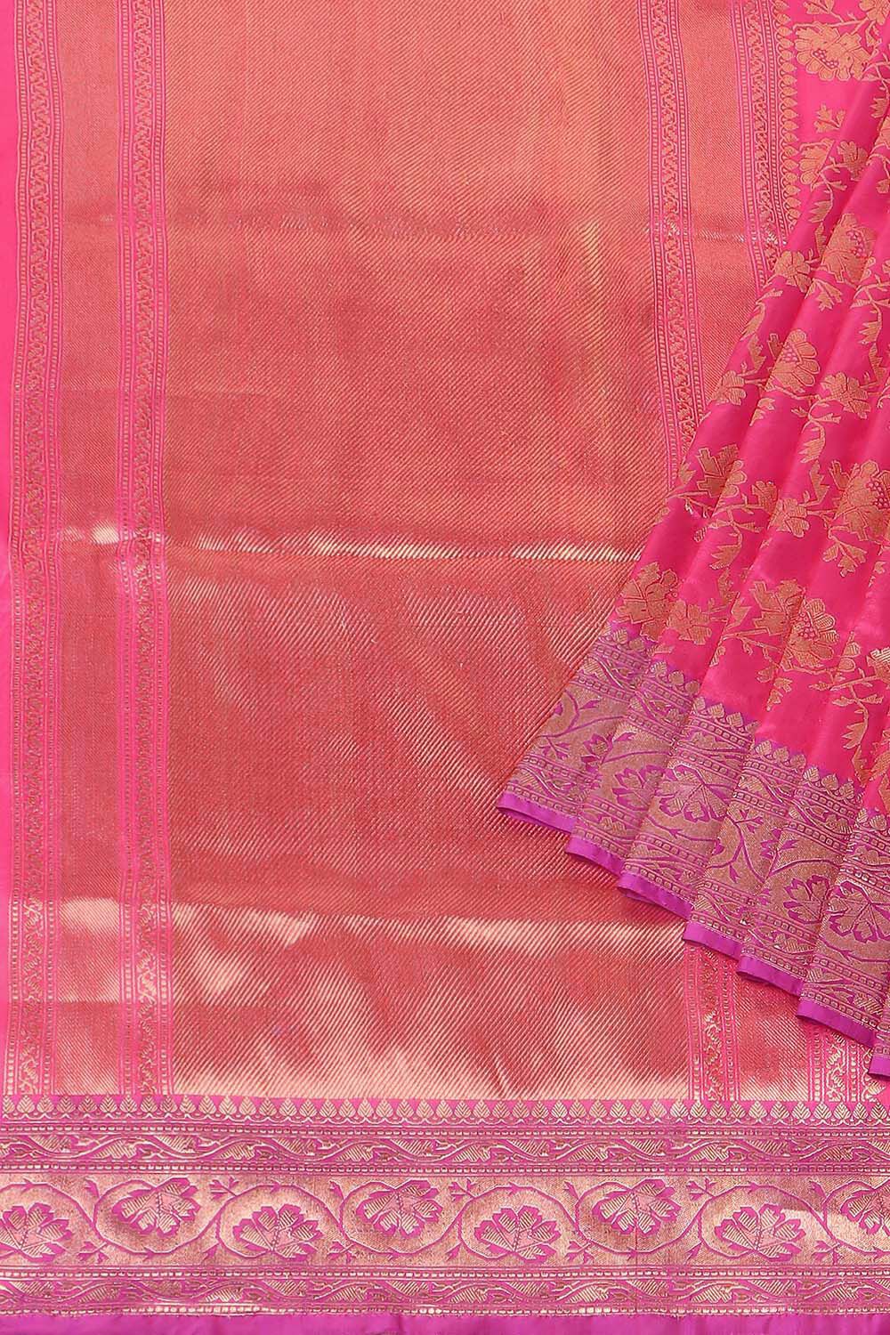 Pink Pure Silk Banarasi Saree image number null