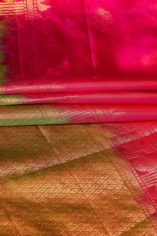 Dark Pink Woven Pure Soft Silk Saree thumbnail image number null