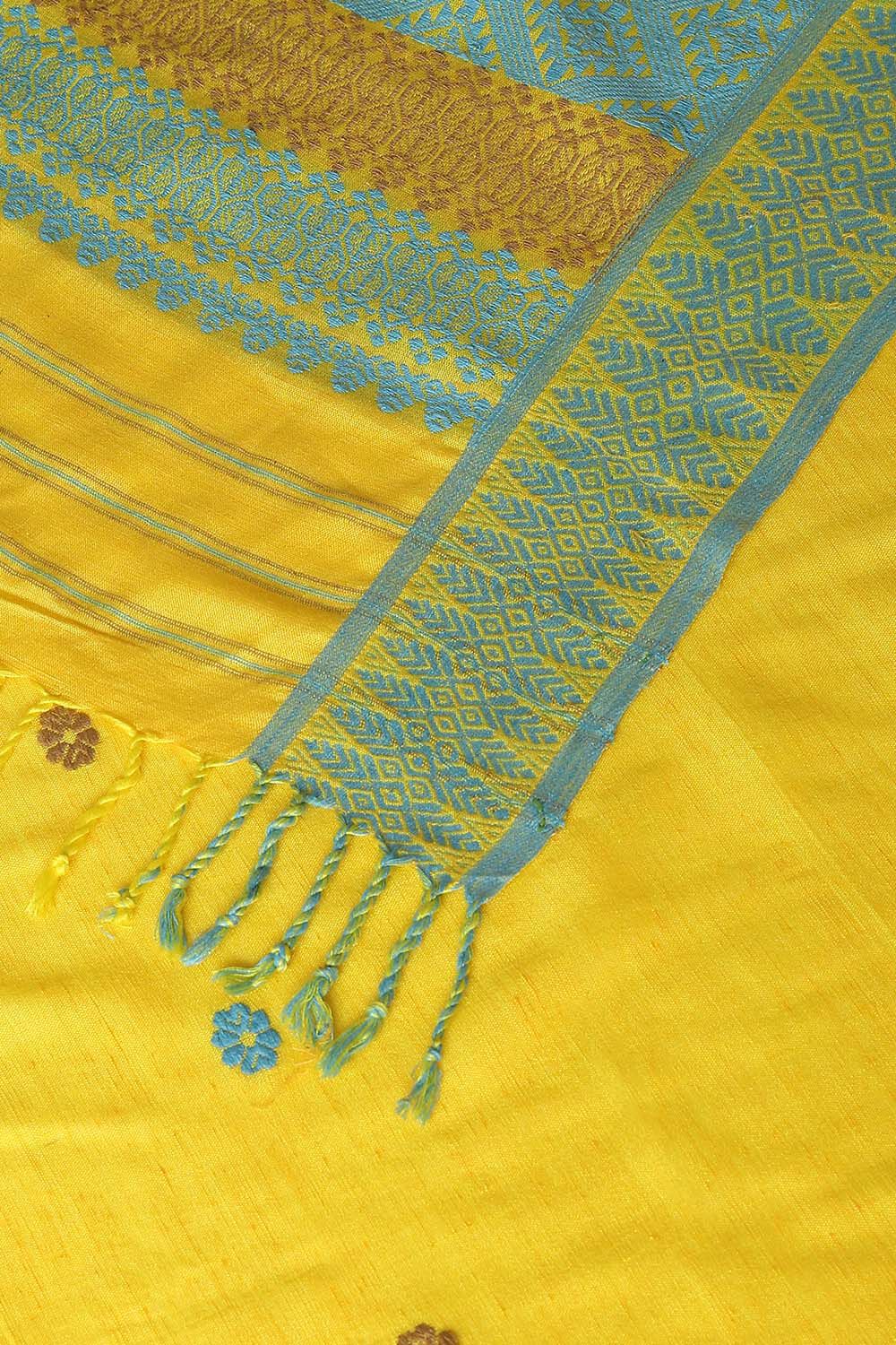 Yellow Modal Eri Assam Saree image number null