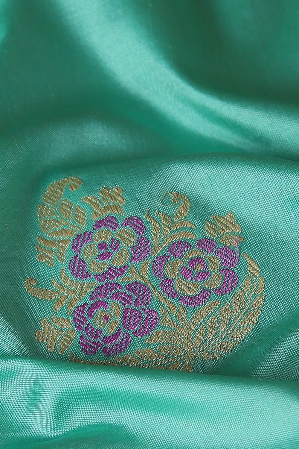 Light Green Pure Silk Banarasi Saree image number null